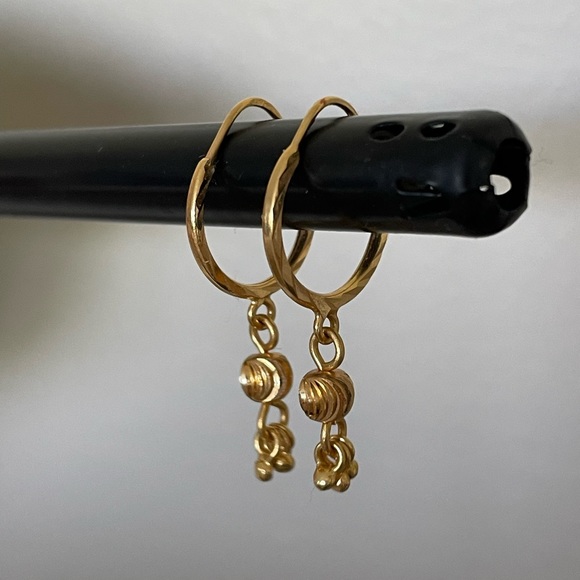 Gold Hoop Earrings 22k